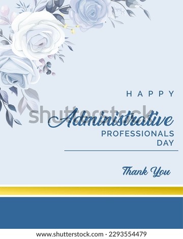 Administrative Professionals Day, Secretaries Day or Admin Day. Holiday concept. Template for background, banner, card, poster, t-shirt with text inscription