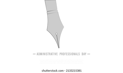 Administrative Professionals day text background.