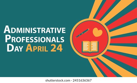 Administrative Professionals Day vector banner design.