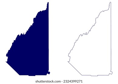 Saguenay–Lac-Saint-Jean Administrative region (Canada, Quebec Province, North America) map vector illustration, scribble sketch Saguenay Lac Saint Jean or Sagamie map