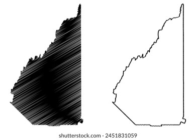 Saguenay–Lac-Saint-Jean Administrative region (Canada, Quebec Province, North America) map vector illustration, scribble sketch Saguenay Lac Saint Jean or Sagamie map