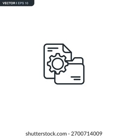 Configuraciones administrativas, signo de estilo lineal para el concepto móvil y el Diseño web. Símbolo, ilustración del logotipo. Gráficos de Vector perfecto de píxeles