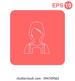Administrator beauty salon vector icon.
