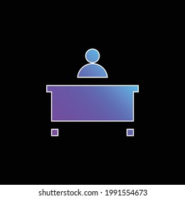Administrator blue gradient vector icon