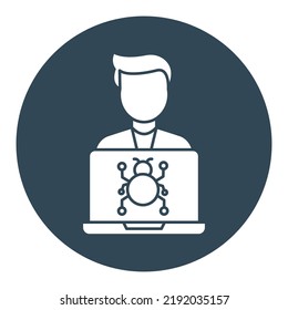 Administrator bug Vector icon which is suitable for commercial work

