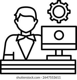 Administrator Filled Style Icon Design