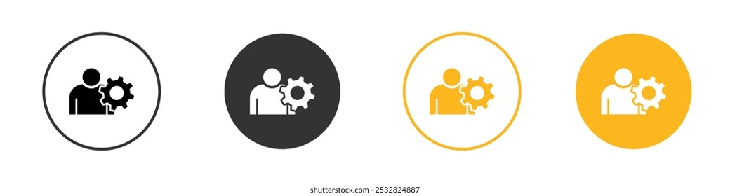Icono de Administrador signo de contorno de Vector blanco y negro