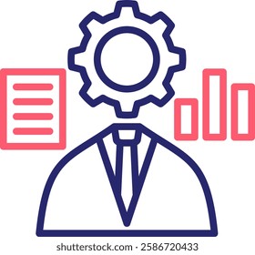 Administrator Icon Color Vector Illustration