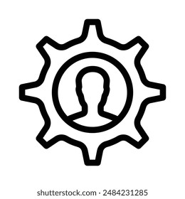 Diseño de iconos de Administrador en estilo relleno y contorneado