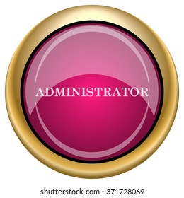 Administrator icon. Internet button on white background. EPS10 vector.
