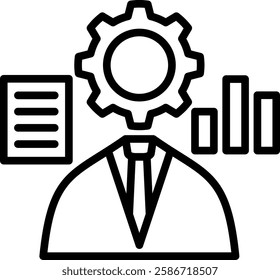 Administrator Icon Line Vector Illustration