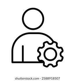 Administrator icon Outline vector symbol sign