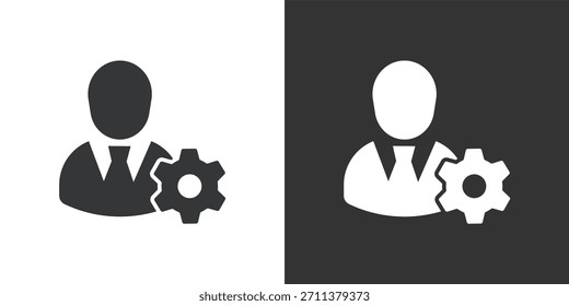 Administrator icon. Solid glyph series icon
