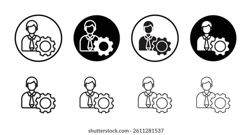 Administrator icon Thin line art collection
