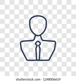 Administrator icon. Trendy linear Administrator logo concept on transparent background from Human Resources collection