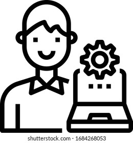 Administrator icons for web design, book, ads, app, project etc.