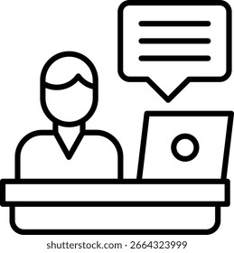 Administrador Line Vector Icon Design