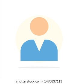 Administrator, Man, User Abstract Circle Background Flat color Icon. Vector Icon Template background