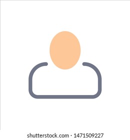 Administrator, Man, User  Flat Color Icon. Vector icon banner Template