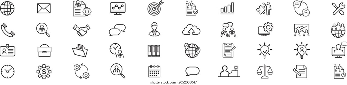 Administrator Manager administrator vector icons set. for web design isolated on white background