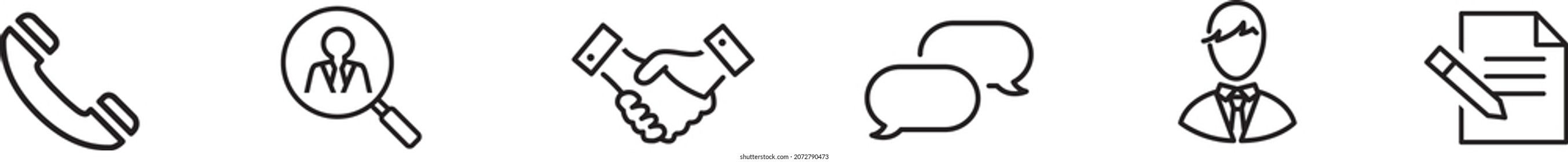 Administrator Manager administrator vector icons set. for web design isolated on white background
