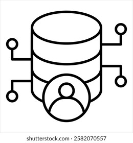 Administrator Outline Icon Vector Illustration