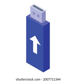Administrator usb flash icon. Isometric of administrator usb flash vector icon for web design isolated on white background