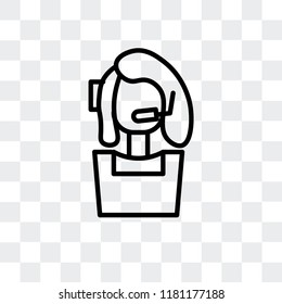 Administrator vector icon isolated on transparent background, Administrator logo concept