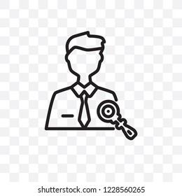 Administrator vector linear icon isolated on transparent background, Administrator transparency concept can be used for web and mobile