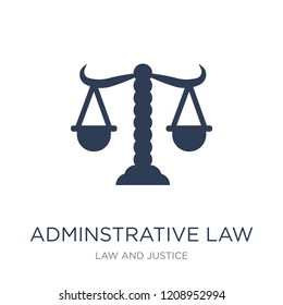 adminstrative law icon. Trendy flat vector adminstrative law icon on white background from law and justice collection, vector illustration can be use for web and mobile, eps10