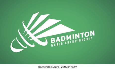  adminton Logotipo vectorial ,bádminton deportes fondo de pantalla con espacio de copia, ilustración Vector EPS 10