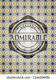 Admirable arabesque emblem background. arabic decoration.