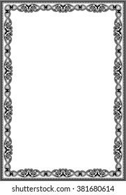 Admirable baroque art frame isolated on white