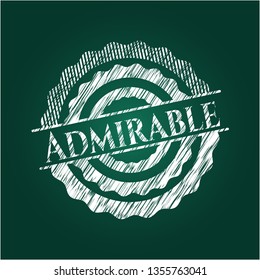 Admirable chalkboard emblem on black board
