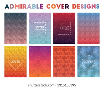 Admirable Cover Designs. Actual geometric patterns, exquisite vector illustration.