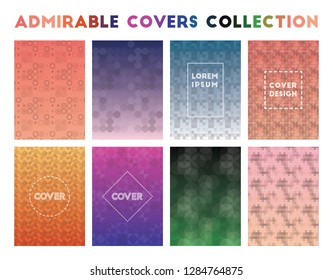 Admirable Covers Collection. Admirable geometric patterns. Charming vector illustration.