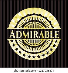 Admirable golden emblem or badge
