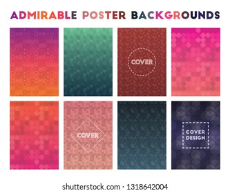 Admirable Poster Backgrounds. Admirable geometric patterns, ideal vector illustration.