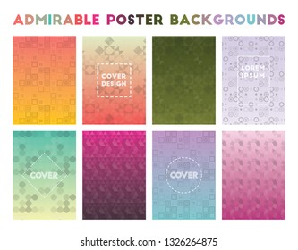 Admirable poster backgrounds with geometric patterns and a rare vector illustration with modern design.