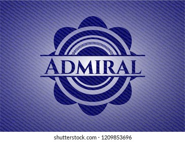 Admiral badge with jean texture
