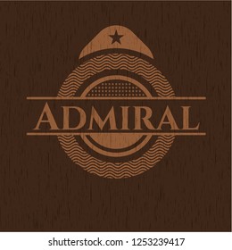 Admiral realistic wooden emblem