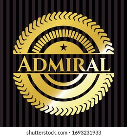 Admiral shiny badge. Vector Illustration. Detailed. 