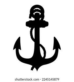 Admiralty Anchor Silhouette, Boat Vessel Metal Anchor