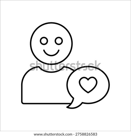 admiration icons simple line vector