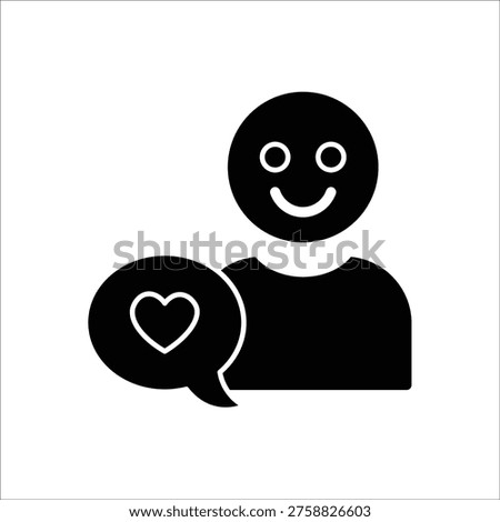 admiration icons simple solid vector