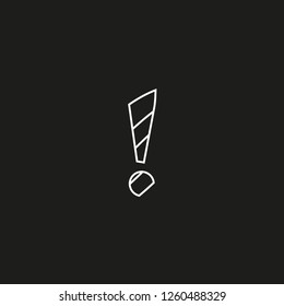 admiration symbol with hidden ends formed by lines