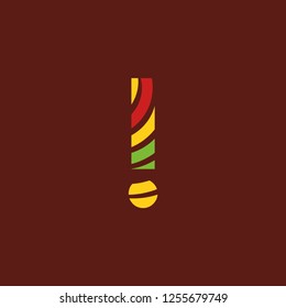 admiration symbol logo on dark background with bright colors, African culture, safari decoration