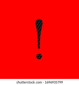 Admiration symbol in texture with opaque black metal appearance editable vector on red background