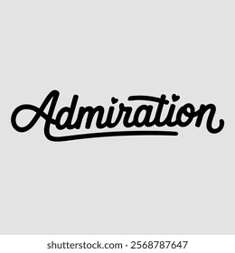 Admiration Text of Valentine Typography Vectors