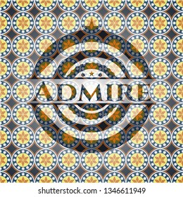 Admire arabesque style emblem. arabic decoration.